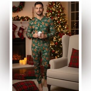 Wembley Gingerbread Man Oh Snap Christmas One Piece Pajamas